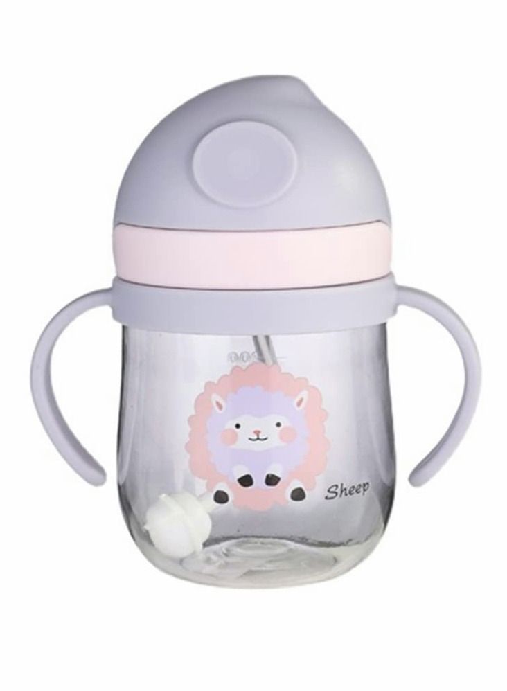 Sippy Cup for Baby more than 6 months,Spill-Proof Cup, Straw Kids Water Bottle with Soft Silicon Spout Toddlers,BPA Free, 300ml,Spill Plastic Drinking Handle - Image 2