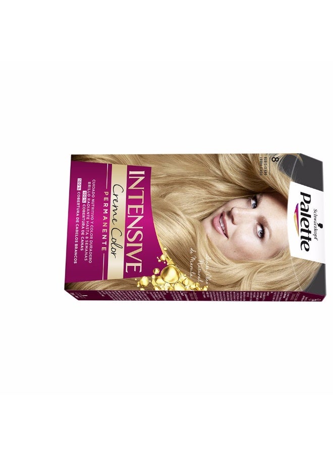 Schwarzkopf Palette Intensive Creme Permanent Color 8 Light Blonde - Image 1