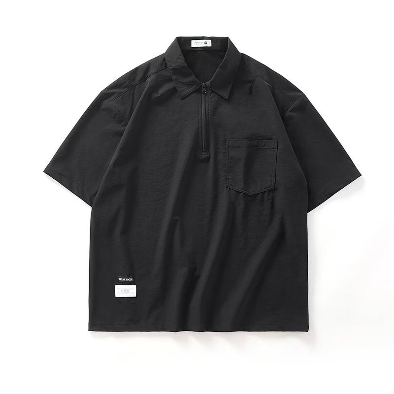 American Trendy Brand Polo Shirt Men'S Short-Sleeved Summer Loose Japanese Style Retro Shirt Collar Casual Half-Sleeved Plus Size T-Shirt - Image 5