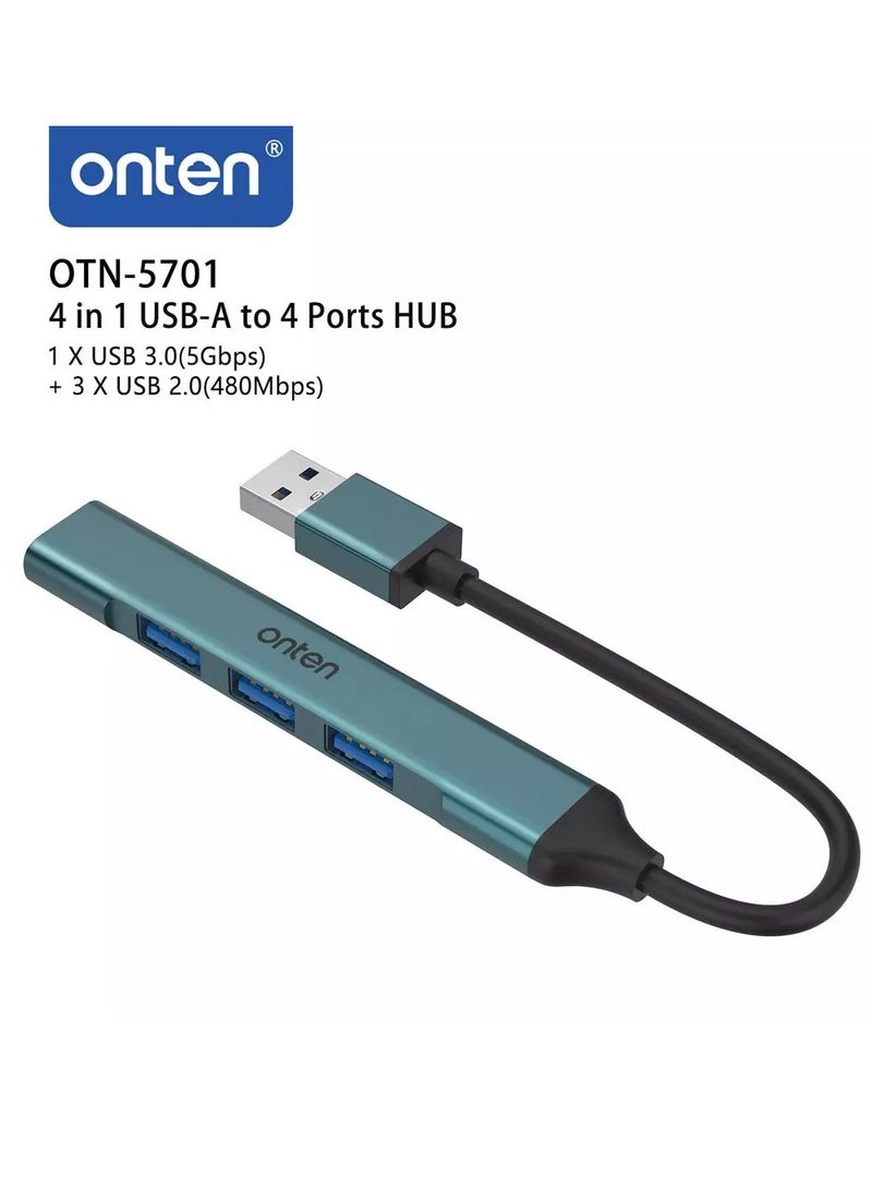 أونتن موزع USB، 4 منافذ، لجهاز MacBook Pro 2020/2019، iMac 2021، موزع USB من سبائك الألومنيوم - Image 5