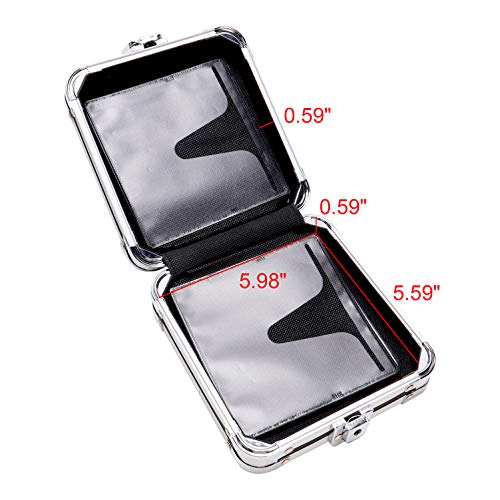 Vaultz Locking CD Case Holder - 24 Disc Storage Capacity, 2.5 x 6.25 x 7 Inch Portable DVD Case Holders w/Carrying Handle - Lockable CD Holder for Car, Travel, Work - Black - Image 4