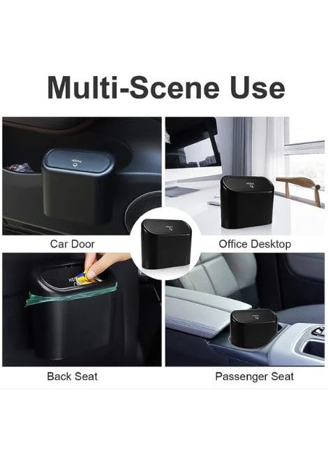 PARDZWORLD PARDZWORLD Trash Can With Lid Mini Vehicle Trash Bin Car Dustbin Garbage Organizer Automotive Garbage Can Bin Trash Container For Cars Home Office  - Image 3