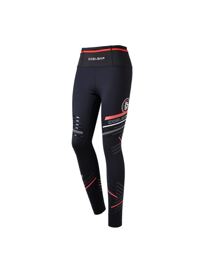 Men's And Women's High Elastic Printing Quick-drying Pants Training Fitness Tight Professional Marathon Running Yoga Compression Pants