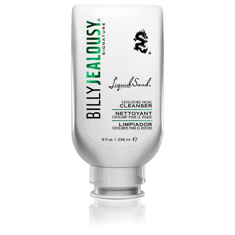 Billy Jealousy LiquidSand Exfoliating Face Cleanser for All Skin Types, Mens Face Wash for Daily Exfoliation of Dead Skin Cells & Grime, Cleans, Softens & Nourishes Skin, 33.8 Fl Oz - Image 1