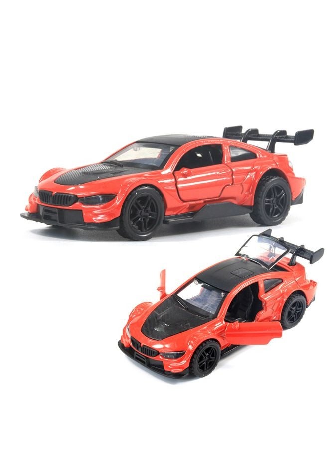 HALAMODO 1:36 Alloy Sports Car Model , Pull-Back Toy Car , Model Car for Kids Boy Girl Gift , Collectible Display ,Red - Image 1