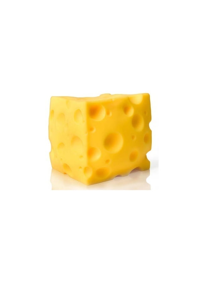 Slow-Rising Cheese Squishy Toy, 2.4-Inch Scented Stress-Relief Sensory Fidget, Yellow - Image 2