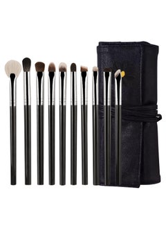 FLYROAD 10Pcs Eye Makeup Brushes  Professional Blending Eyeshadow Makeup Brushes Set,  Soft Synthetic Hairs  for Eyeshadow, Eyebrow, Eyeliner, Concealer(with bag)  - Image 1