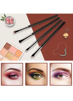 FLYROAD 10Pcs Eye Makeup Brushes  Professional Blending Eyeshadow Makeup Brushes Set,  Soft Synthetic Hairs  for Eyeshadow, Eyebrow, Eyeliner, Concealer(with bag)  - Image 4