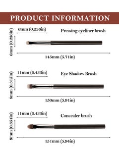 FLYROAD 10Pcs Eye Makeup Brushes  Professional Blending Eyeshadow Makeup Brushes Set,  Soft Synthetic Hairs  for Eyeshadow, Eyebrow, Eyeliner, Concealer(with bag)  - Image 5
