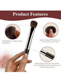 FLYROAD 10Pcs Eye Makeup Brushes  Professional Blending Eyeshadow Makeup Brushes Set,  Soft Synthetic Hairs  for Eyeshadow, Eyebrow, Eyeliner, Concealer(with bag)  - Image 2