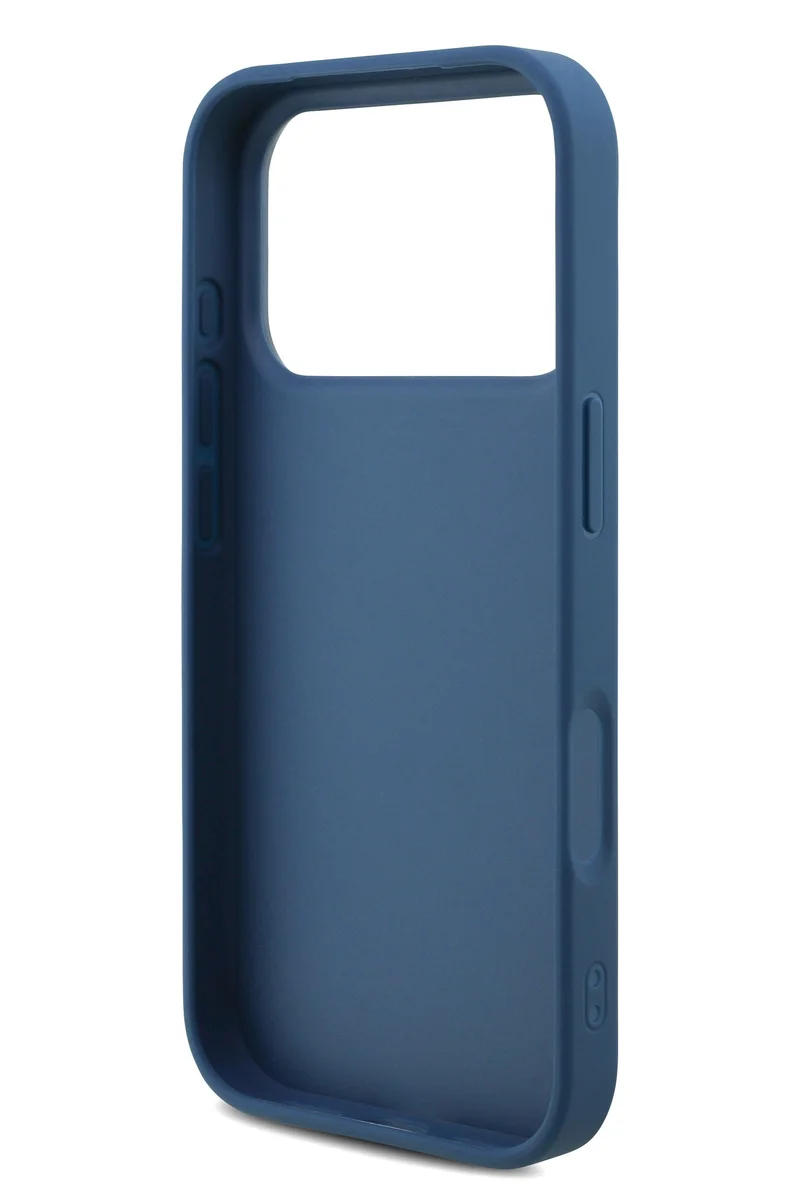 جس جراب جلدي من البولي يوريثان لهاتف iPhone 17 Pro 4G Max مع شعار 4G كبير وشعار كلاسيكي / / تصميم نحيف للغاية / خفيف الوزن / سهل التركيب - ازرق