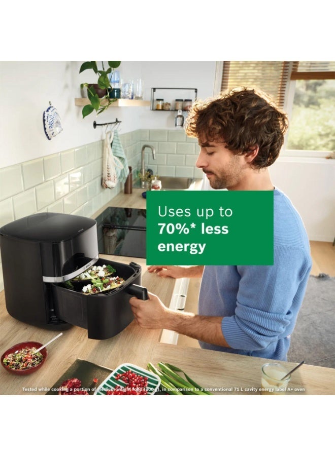 BOSCH Air Fryer, 6.1L, Dual Heating, 7 Presets, Oil-Free Cooking, German Engineering 6.1 L 2050 W MAF462B0GB black - Image 2