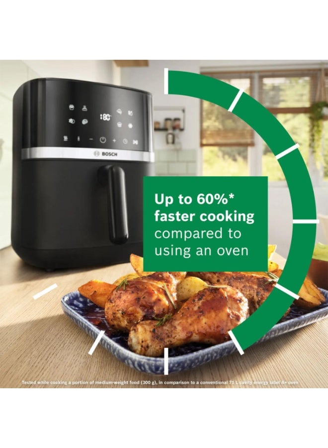 BOSCH Air Fryer, 6.1L, Dual Heating, 7 Presets, Oil-Free Cooking, German Engineering 6.1 L 2050 W MAF462B0GB black - Image 4