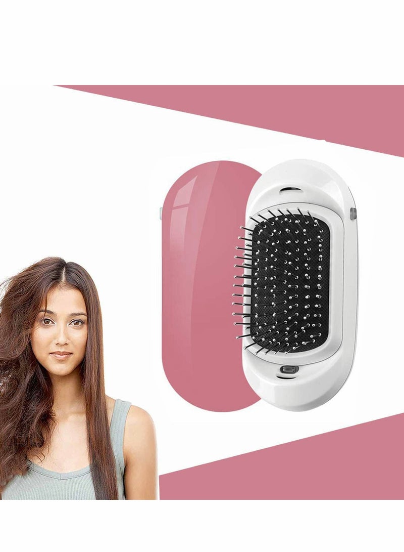 Excefore Ionic Hair Brush, Portable Negative Ion Professional Electric Wet Brush Comb Detangling Anti Frizz Static for All Types(Pink) - Image 1