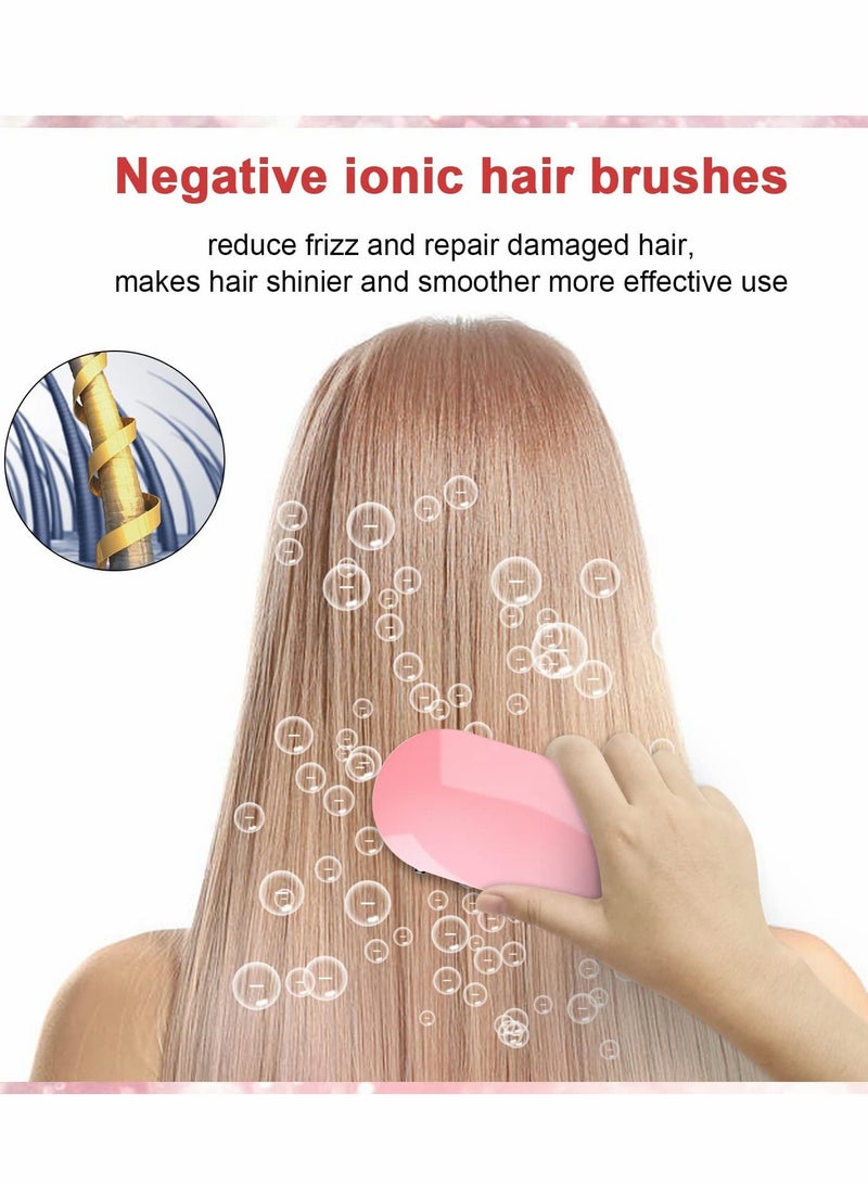 Excefore Ionic Hair Brush, Portable Negative Ion Professional Electric Wet Brush Comb Detangling Anti Frizz Static for All Types(Pink) - Image 4