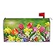 Abucaky Abucaky Tulips and Daffodils Flowers Mailbox Cover Magnetic Spring Summer Waterproof Mailbox Wraps Post Letter Box  - Image 2