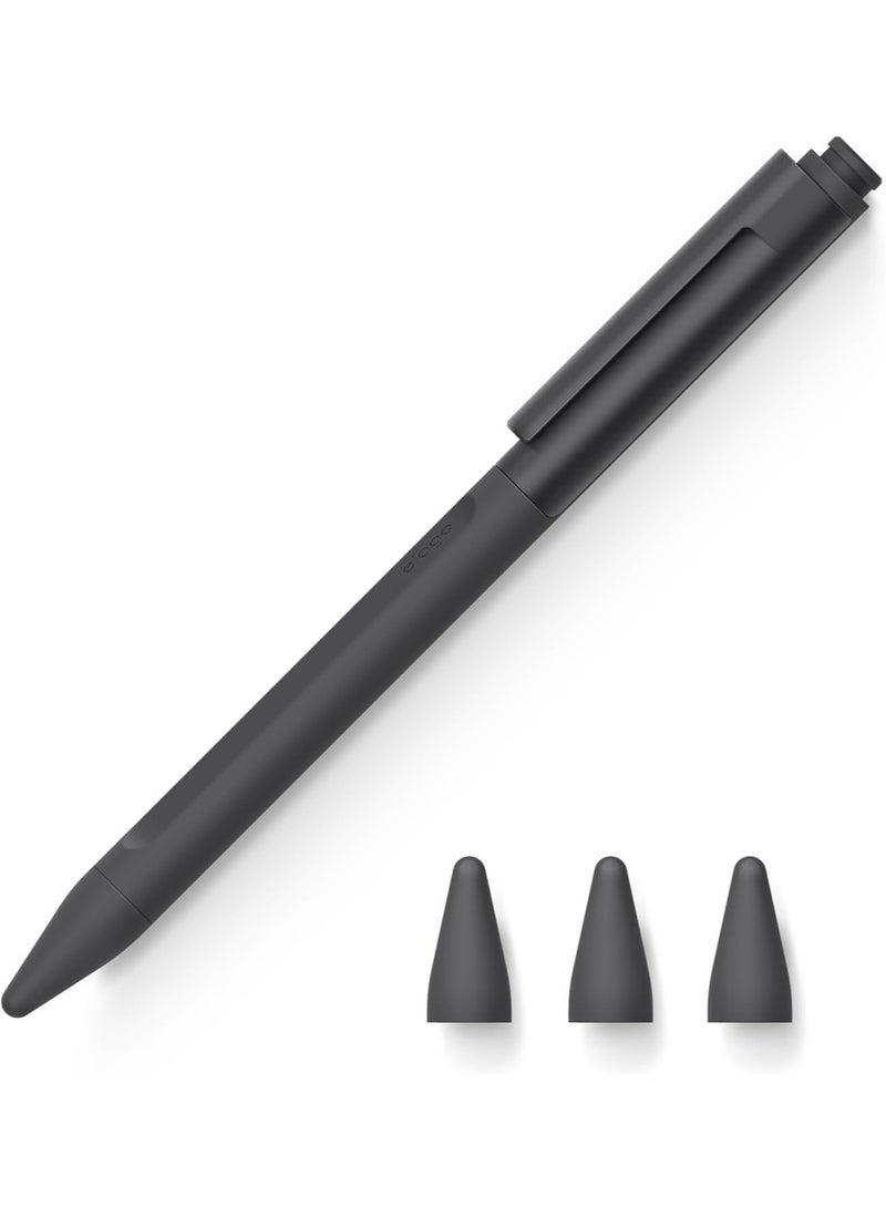 Elago Pencil Clip Silicone for Apple Pencil 2 2nd Generation Tip Case Cover Compatible with Magnetic Charging and Double Tap - Black - Image 1