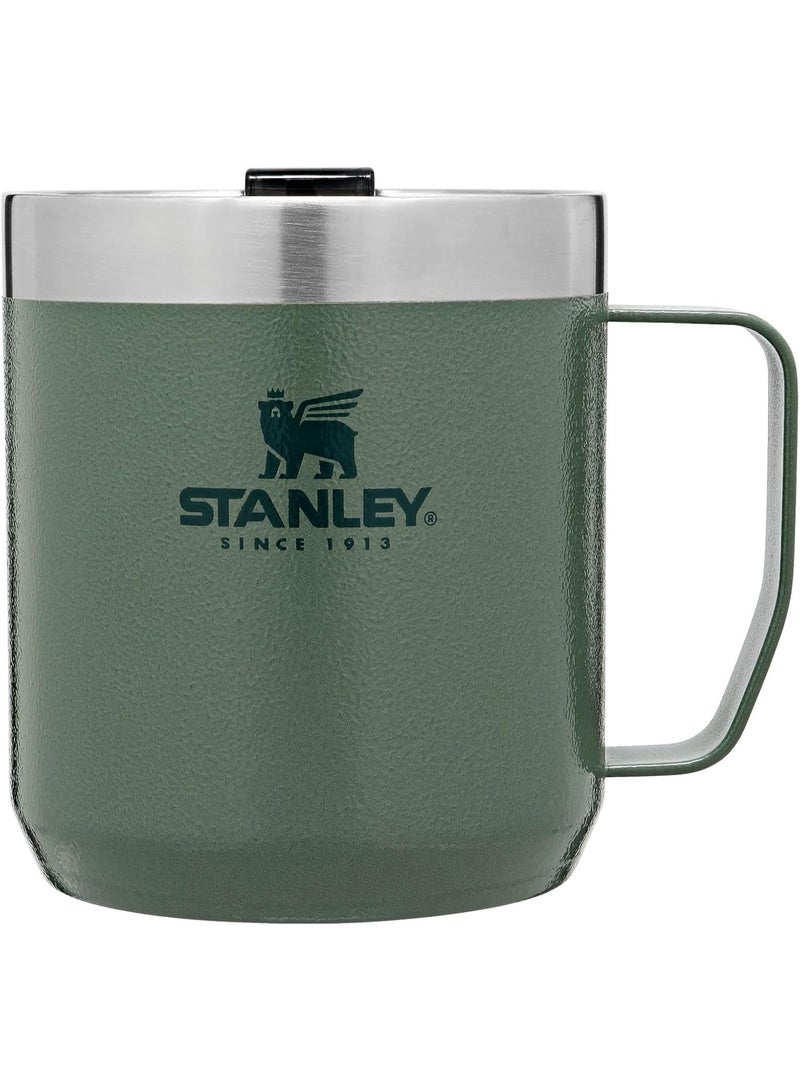 STANLEY " Classic Legendary Camp Mug 0.35L / 12 OZ Hammertone Green - Vacuum insulated Tumbler | Stainless steel camp mug | BPA-free thermal cup | Dishwasher safe | Single server brewer compatible " - Image 1