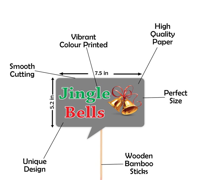 Party Propz Christmas Photo Booth Props - 23Pcs for Kids | Party Decoration | Cardstock Props | Holiday Decorations Items - Image 4