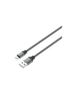LDNIO LS441 TPE Fast Charging Data Cable Lightning To USB-A, 1M Length And 2.4A Current Max - Grey  - Image 1