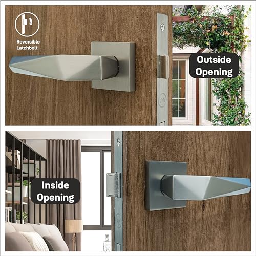 Yale Mortise Door Lock and Complete Handle Set with 3 Keys| Main Door Lock for Home/Bedroom/Office/Hotel (Finish- Satin Steel Matt ) - Image 4