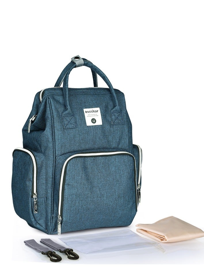 insular Waterproof Diaper Bag With Stroller Strap  Peacock Green - Image 1
