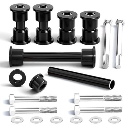 LEAPGOMAX Club Car Precedent Front Bushing Kit with Screws, Golf Cart Front Lower Leaf Spring & Upper A-Arm Polyurethane Bushings and Seamless Sleeves for 2004-Up Club Car Precedent, 2017-Up Tempo & Onward - Image 1