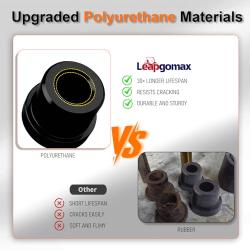 LEAPGOMAX Club Car Precedent Front Bushing Kit with Screws, Golf Cart Front Lower Leaf Spring & Upper A-Arm Polyurethane Bushings and Seamless Sleeves for 2004-Up Club Car Precedent, 2017-Up Tempo & Onward - Image 4