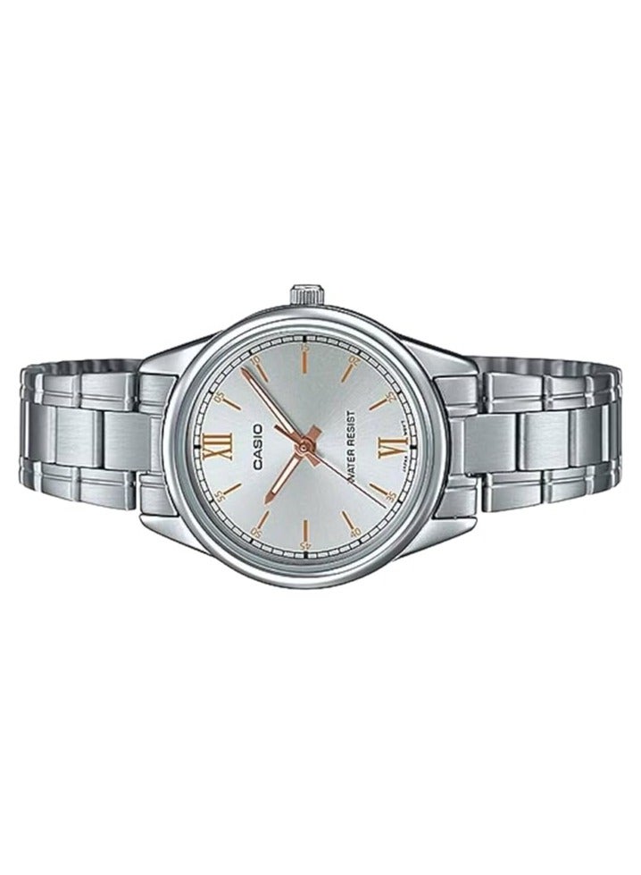 كاسيو ساعة كاسيو النسائية الفضية المصنوعة من الفولاذ المقاوم للصدأ LTP-V005D-7B2UDF - Image 2