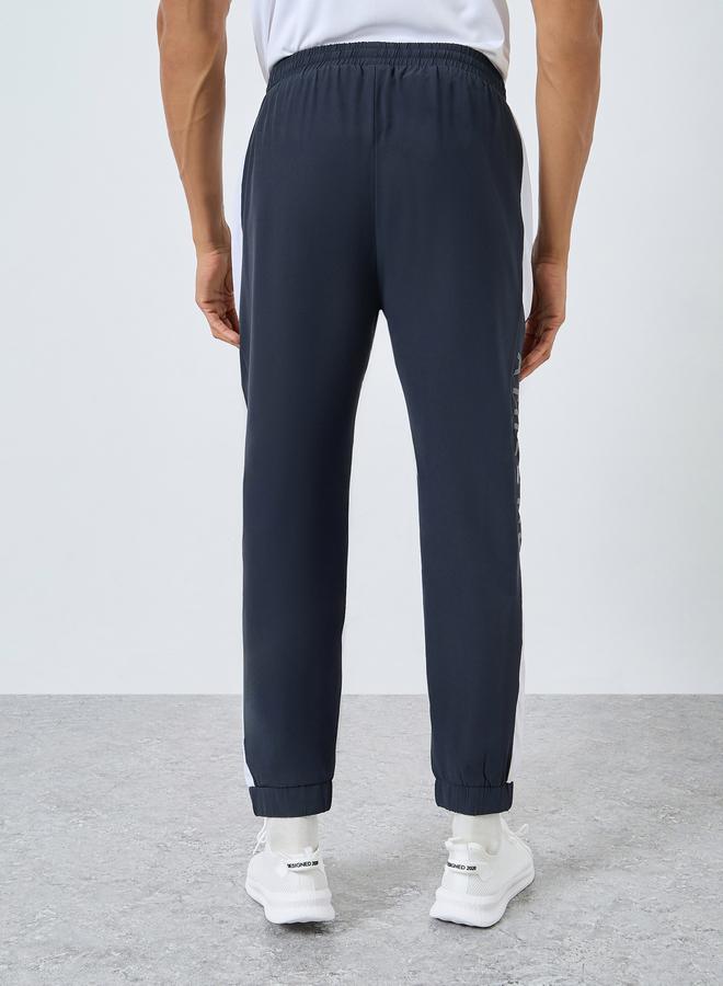 Styli Active Regular Fit Joggers with Side Panel and Print Detail - Image 4