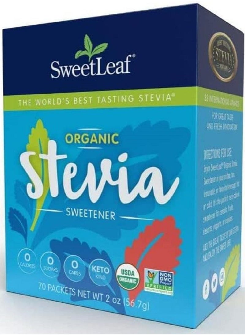 SweetLeaf SweetLeaf, Organic Stevia Sweetener 70 Count  - Image 1