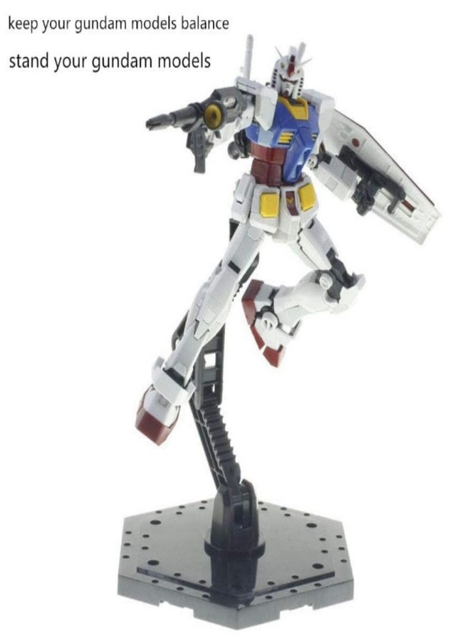 Bioristar HG RG Hobby Action Base Model Stand Hobby Display Stand Pack of 4 1/144 Scale (4 pack Black) - Image 4