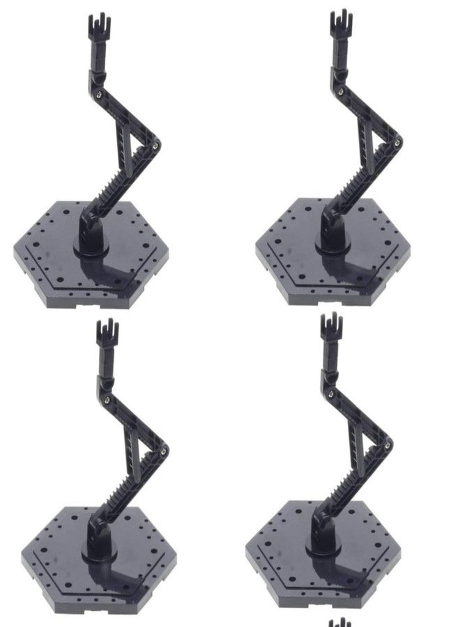 Bioristar HG RG Hobby Action Base Model Stand Hobby Display Stand Pack of 4 1/144 Scale (4 pack Black) - Image 1