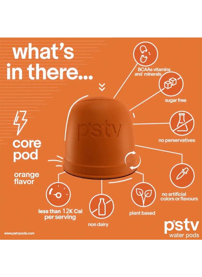 pstv - Core water pods With BCCAs Orange extract Soy protien ,vitamin Boost and minerals - Image 1
