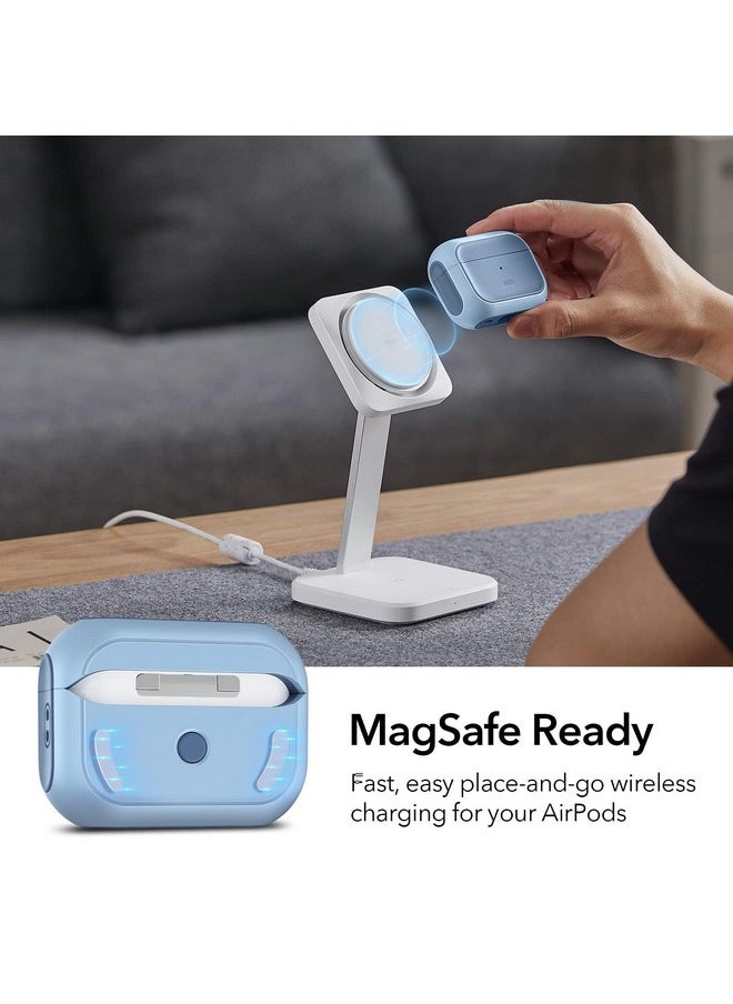 اي اس ار جراب ESR لسماعات AirPods Pro من الجيل الثاني (HaloLock)، متوافق مع جراب Airpods Pro من الجيل الثاني/الأول (2023/2022/2019)، متوافق مع MagSafe، غطاء حماية كامل من السقوط مع حبل، أزرق داكن  - Image 2