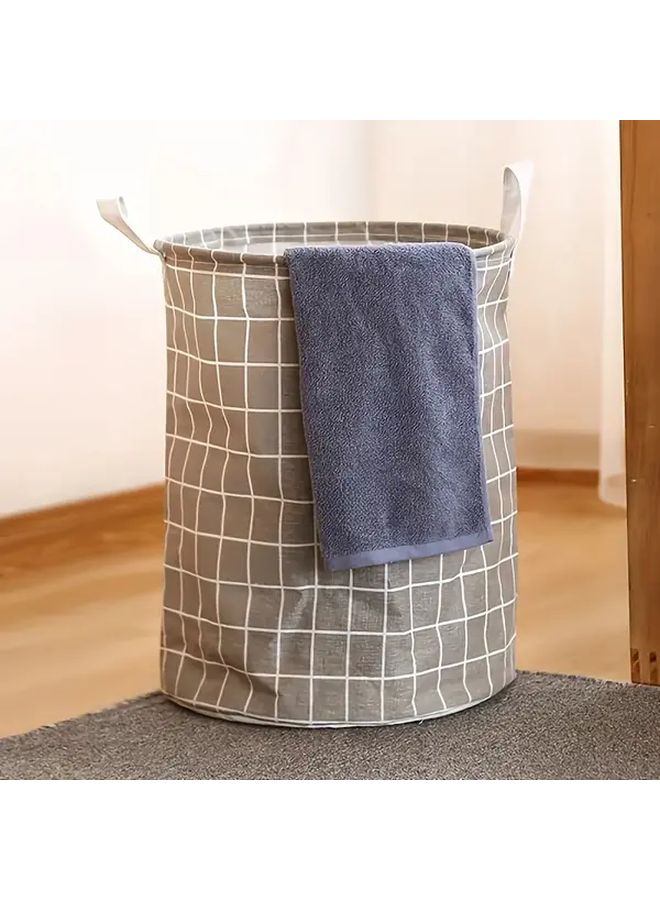 سلة غسيل صغيرة قابلة للطي باللون الأسود مع مقابض لتوفير المساحة لتخزين الملابس والألعاب - Image 4