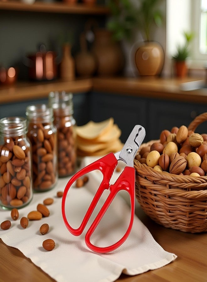 Junfamilee أداة تقشير المكسرات الحمراء، قطعة واحدة، لكسر قشور المكسرات، أداة لتقشير بذور الفستق، كماشة تقشير، أداة لكسر المكسرات، مصنوعة من الفولاذ المقاوم للصدأ، سهلة الاستخدام، علبة صلبة، أدوات وأجهزة المطبخ - Image 4