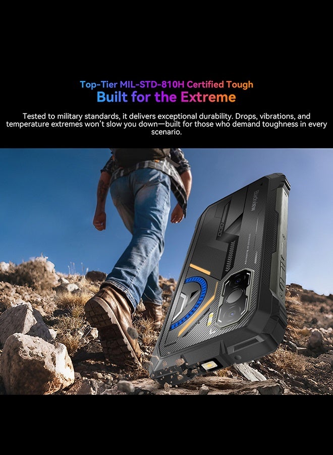 Blackview ROCK 3 Rugged Unlocked Smartphone | 6.78" FHD+ 120Hz 750nits IPS Screen, 8GB RAM+256GB ROM Up to 24GB Expand RAM, Octa Core MT8781, IP68 Waterproof Shockproof Dustproof Rugged Mobile, Dual Band WiFi BT5.2, 4G LTE Global Bands, Orange - Image 4