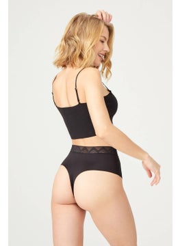 COTTONHILL Basic High Waist Laser Cut Thong Panties 3 Pack - 4  - Image 2
