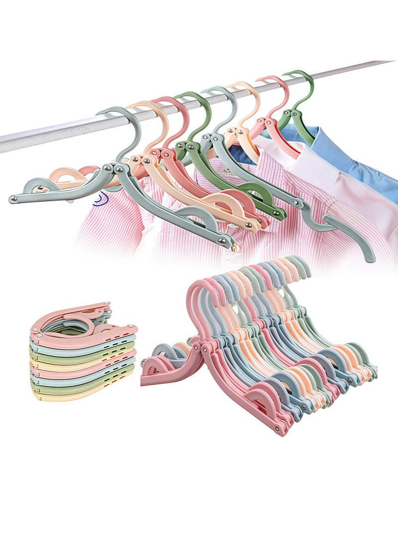 مجموعة شماعات سفر مكونة من 15 قطعة، صندوق تخزين شماعات سفر محمول قابل للطي، ملحقات بلاستيكية للرحلات البحرية، شماعات أساسية، متينة وقوية، شماعات قابلة للطي للسفر والتخييم وحقائب السفر، 3 ألوان - Image 1