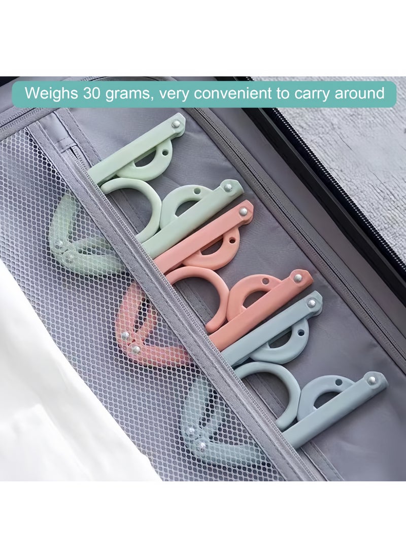 مجموعة شماعات سفر مكونة من 15 قطعة، صندوق تخزين شماعات سفر محمول قابل للطي، ملحقات بلاستيكية للرحلات البحرية، شماعات أساسية، متينة وقوية، شماعات قابلة للطي للسفر والتخييم وحقائب السفر، 3 ألوان - Image 5