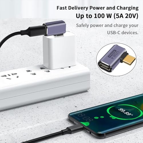 FEDUS Type C Male to Female USB Right Angle Adapter, 90 Degree 100W 40Gbps 8K Video to Extension Extender, Convertor for iPhone, Steam Deck, Laptop, Mobile, Tablet, PC - Image 5