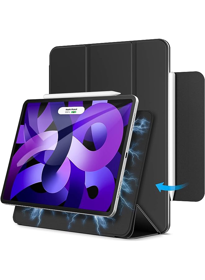Jetech Magnetic Case for iPad Air 5/4 (2022/2020 5th/4th Generation 10.9-Inch), iPad Pro 11 (2018), Support 2nd Pencil Charging, Magnetic Attachment, Slim Tablet Cover (Black) - Image 1