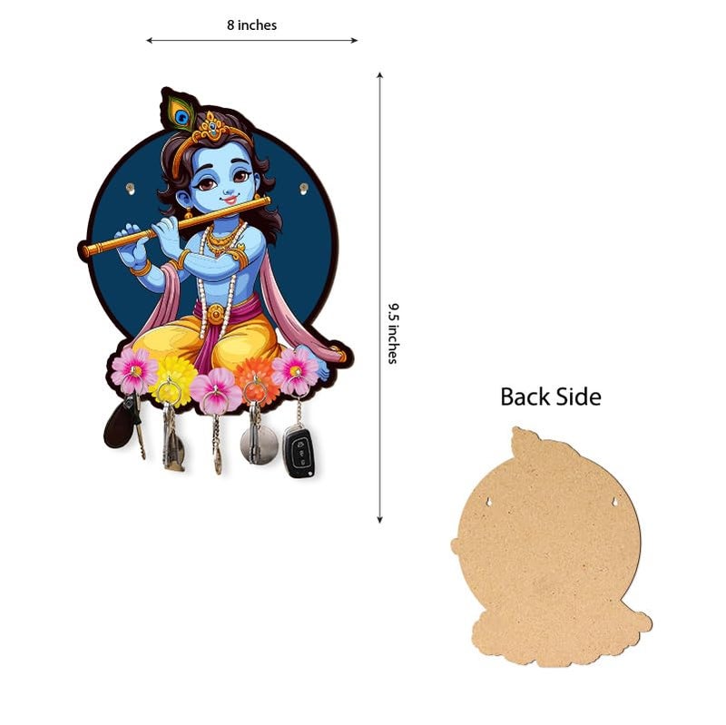 inultimate Decorative Krishna Calm Acrylic Key Holder for Home Decor Key Hangers Keychain Holder & Key Holder for Wall - Image 3