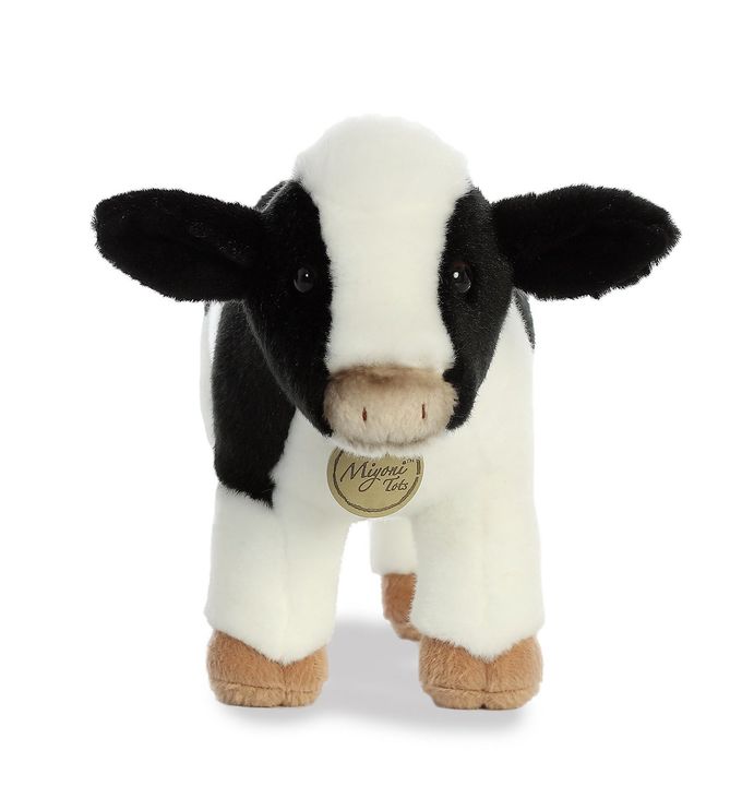 AURORA Adorable Miyoni Tots Holstein Calf Stuffed Animal Lifelike Detail Cherished Companionship White 11 Inches - Image 5