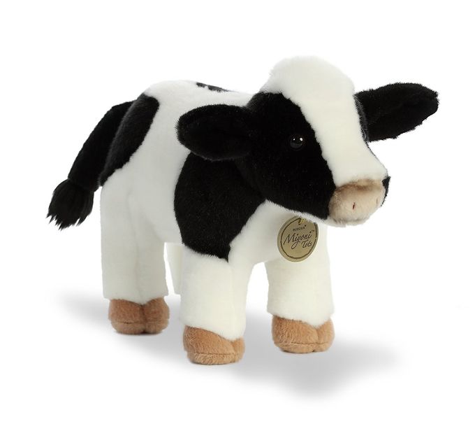AURORA Adorable Miyoni Tots Holstein Calf Stuffed Animal Lifelike Detail Cherished Companionship White 11 Inches - Image 4