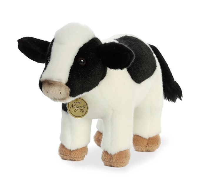 AURORA Adorable Miyoni Tots Holstein Calf Stuffed Animal Lifelike Detail Cherished Companionship White 11 Inches - Image 3