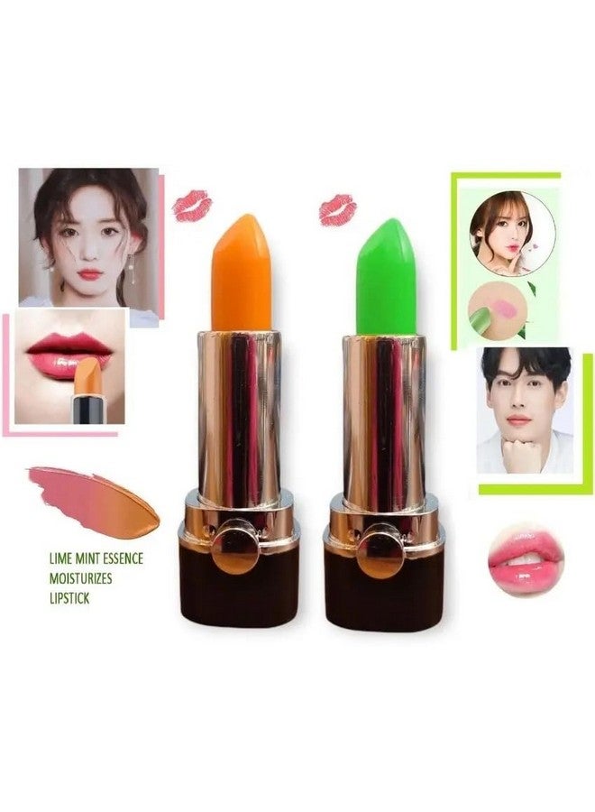 Lui Pui LUIPUI Color Changing Orange & Green Lipstick - Unique Color Shift Formula, Mood-Adapting Lip Color, Long-Lasting & Hydrating, 6 g / 4 g - Image 2