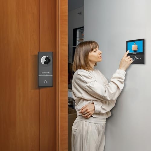 ONETOUCH BIS Certified 7 Inch Analog HD Video Door Phone with Monitor, Wired Video Intercom, SD Card Recording, 2MP Wide Angle Camera, IR Night Vision, IP65 Waterproof Unit - Image 3