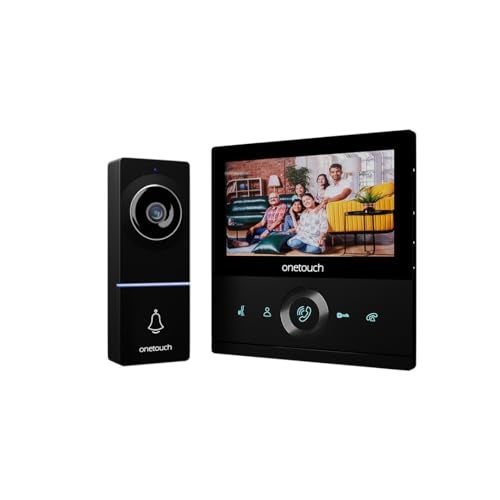 ONETOUCH BIS Certified 7 Inch Analog HD Video Door Phone with Monitor, Wired Video Intercom, SD Card Recording, 2MP Wide Angle Camera, IR Night Vision, IP65 Waterproof Unit - Image 1